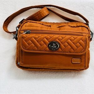 Lug Switch Burnt Orange Crossbody Sling Belt Bag RFID Vegan Organizer